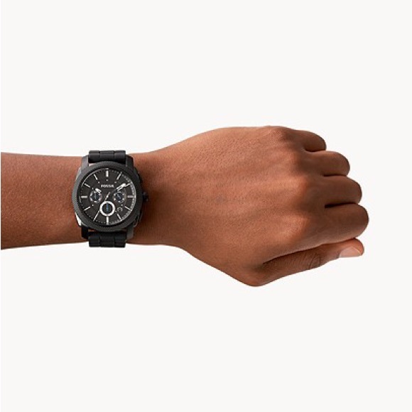 Fossil Machine Chronograph Black Silicone Watch - Picture 2 of 6